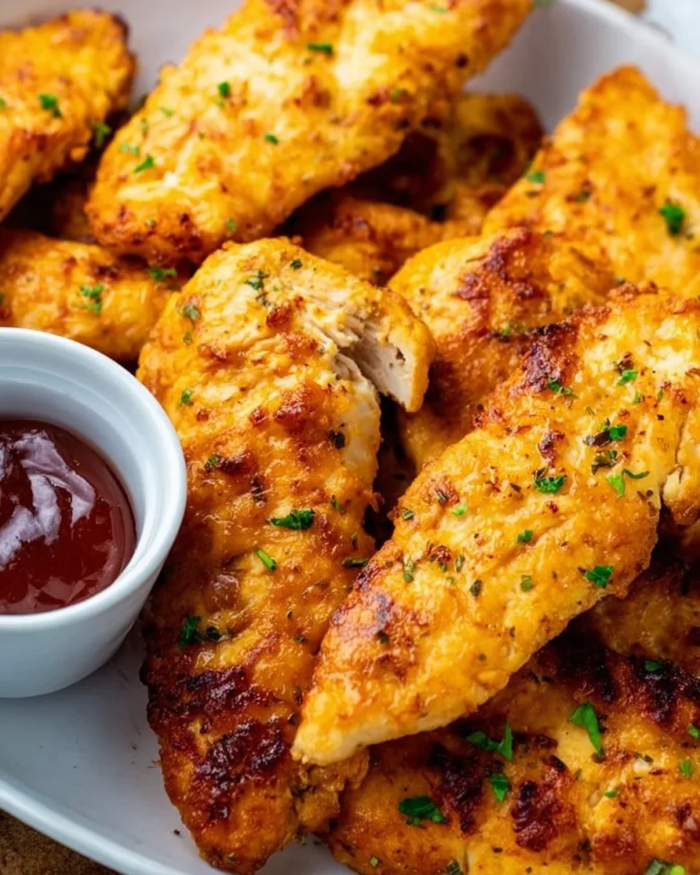 Air Fryer Cracker Barrel Chicken Tenderloins cooked to perfection
