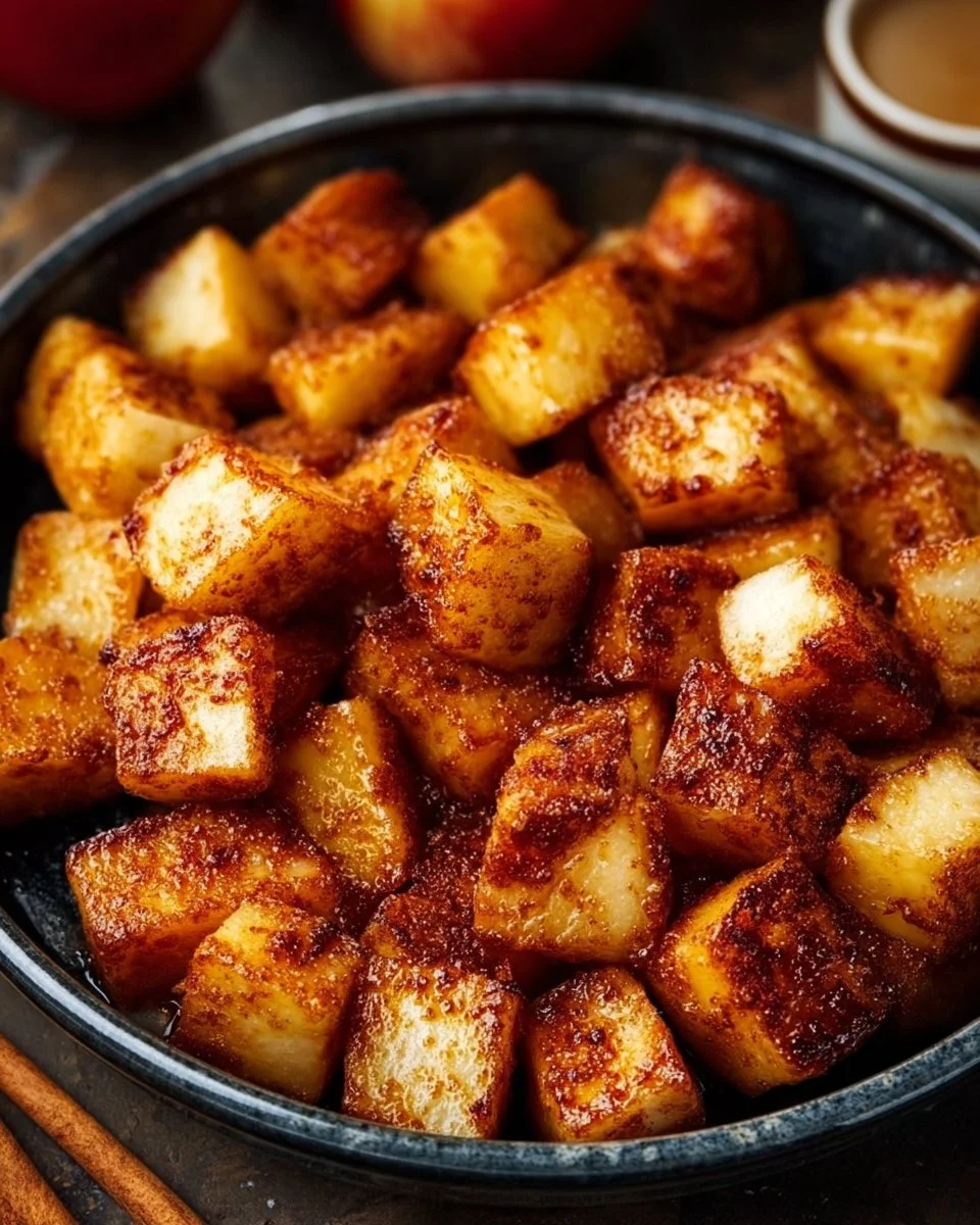 Air Fryer Cubed Cinnamon Apples