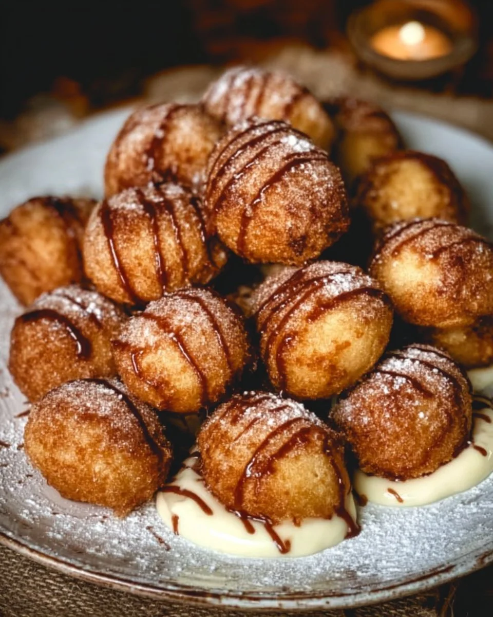 Air Fryer Donut Bites with Sweetened Greek Yogurt