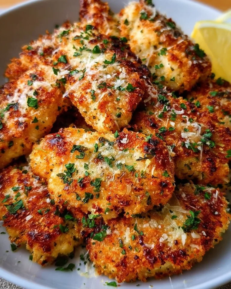 Crispy Air Fryer Garlic Parmesan Chicken with herbs and spices