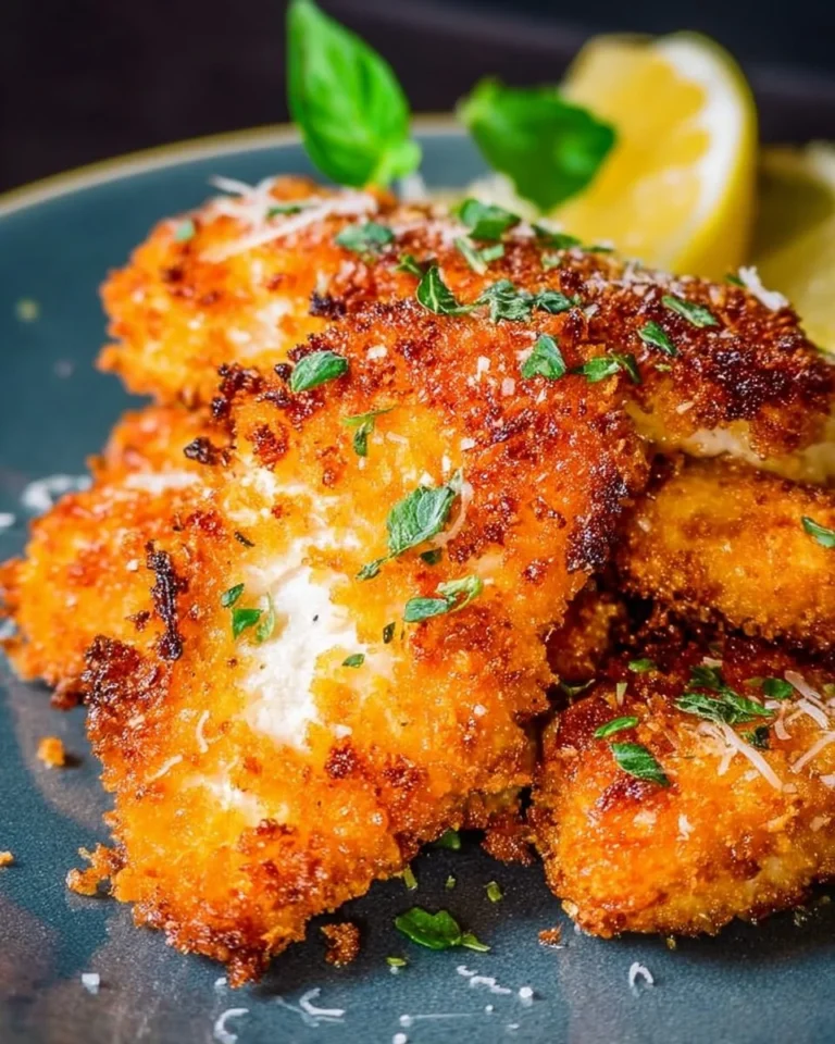 Deliciously crispy Air Fryer Parmesan Chicken ready to be served