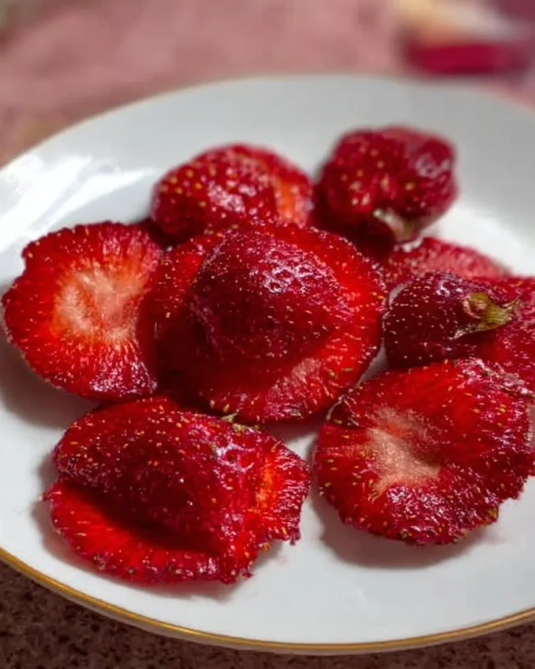 Delicious air fryer strawberries served in a bowl with mint leaves