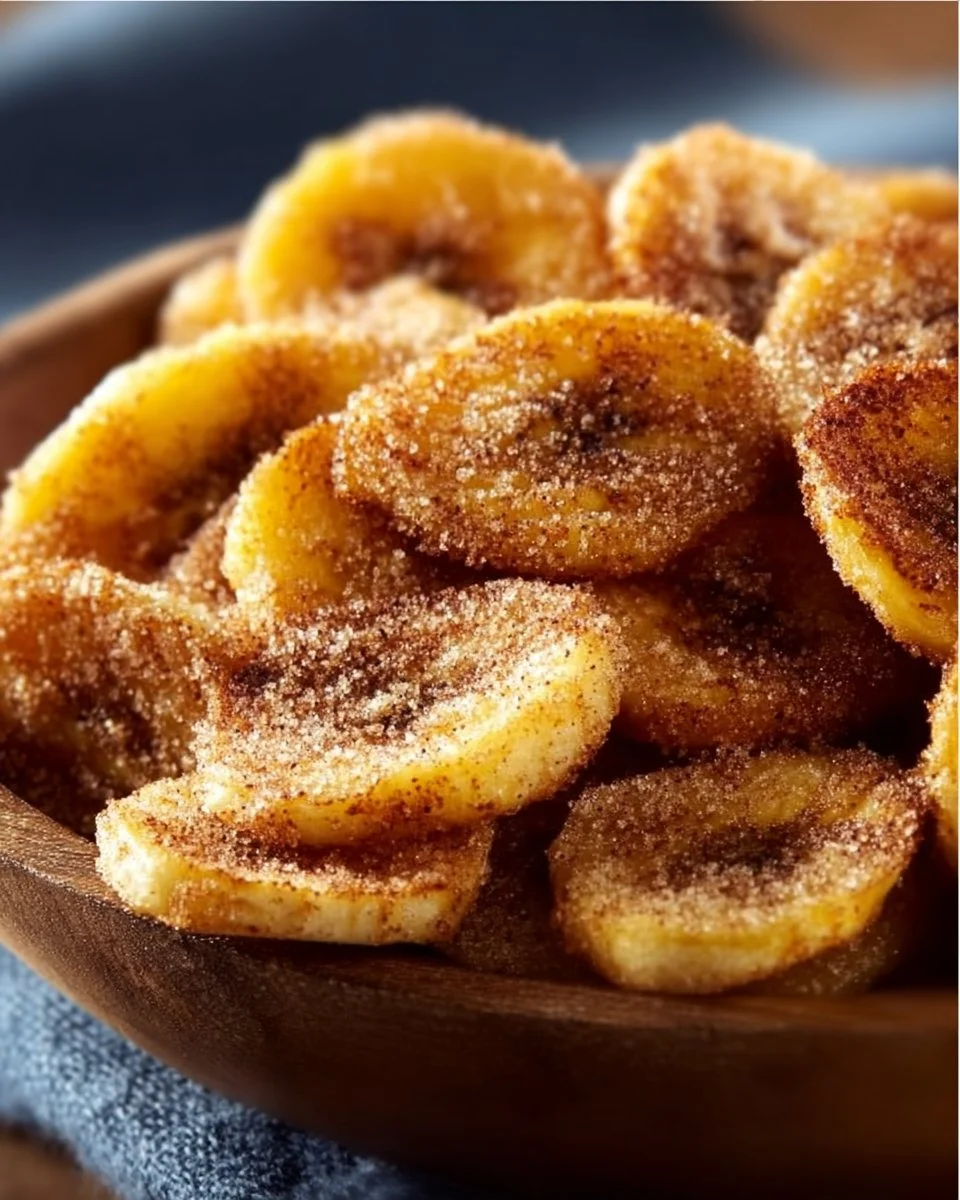 Cinnamon-Sugar Air Fryer Banana Chips