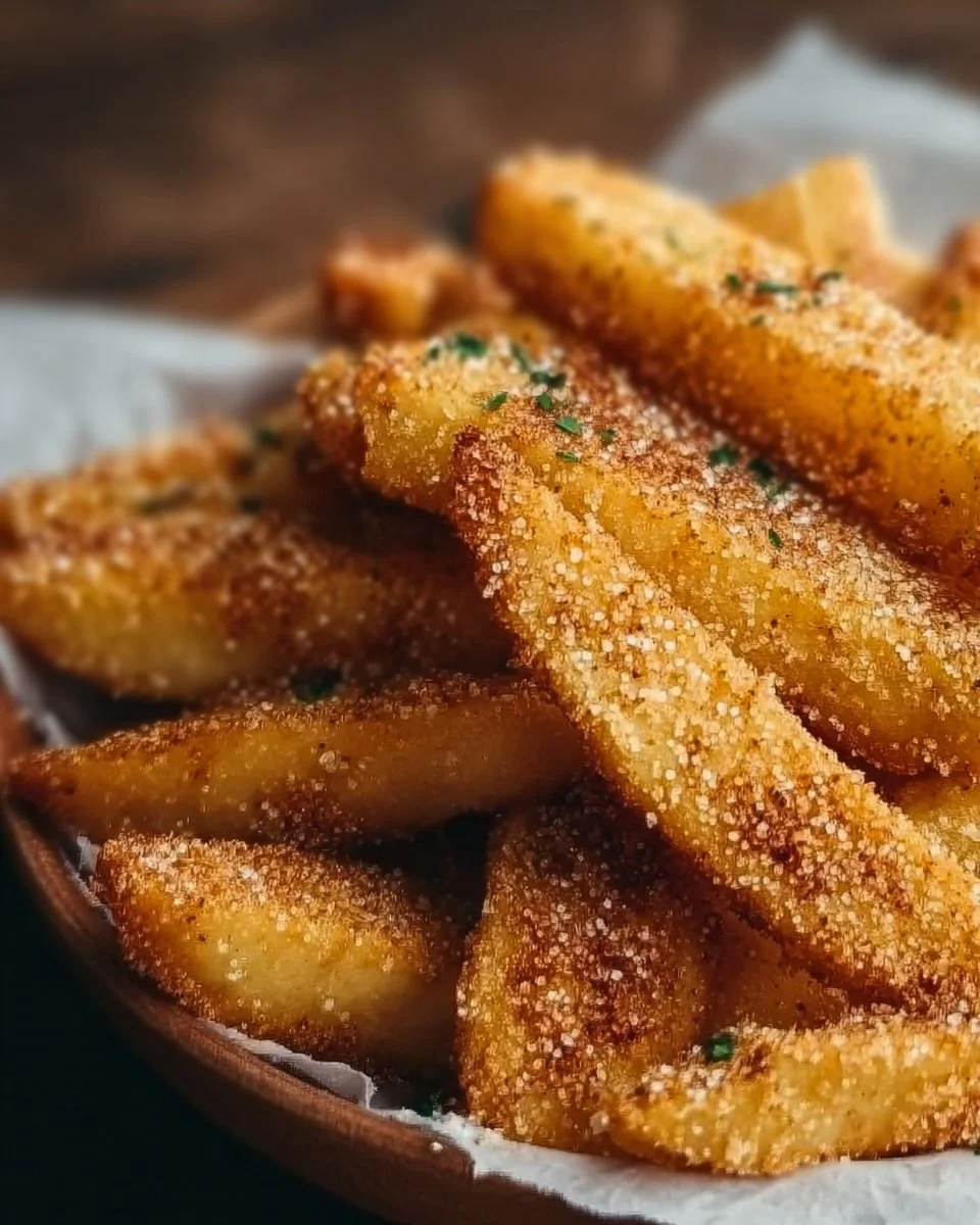 Crispy Air Fryer Apple Fries served in a bowl, ready to enjoy.