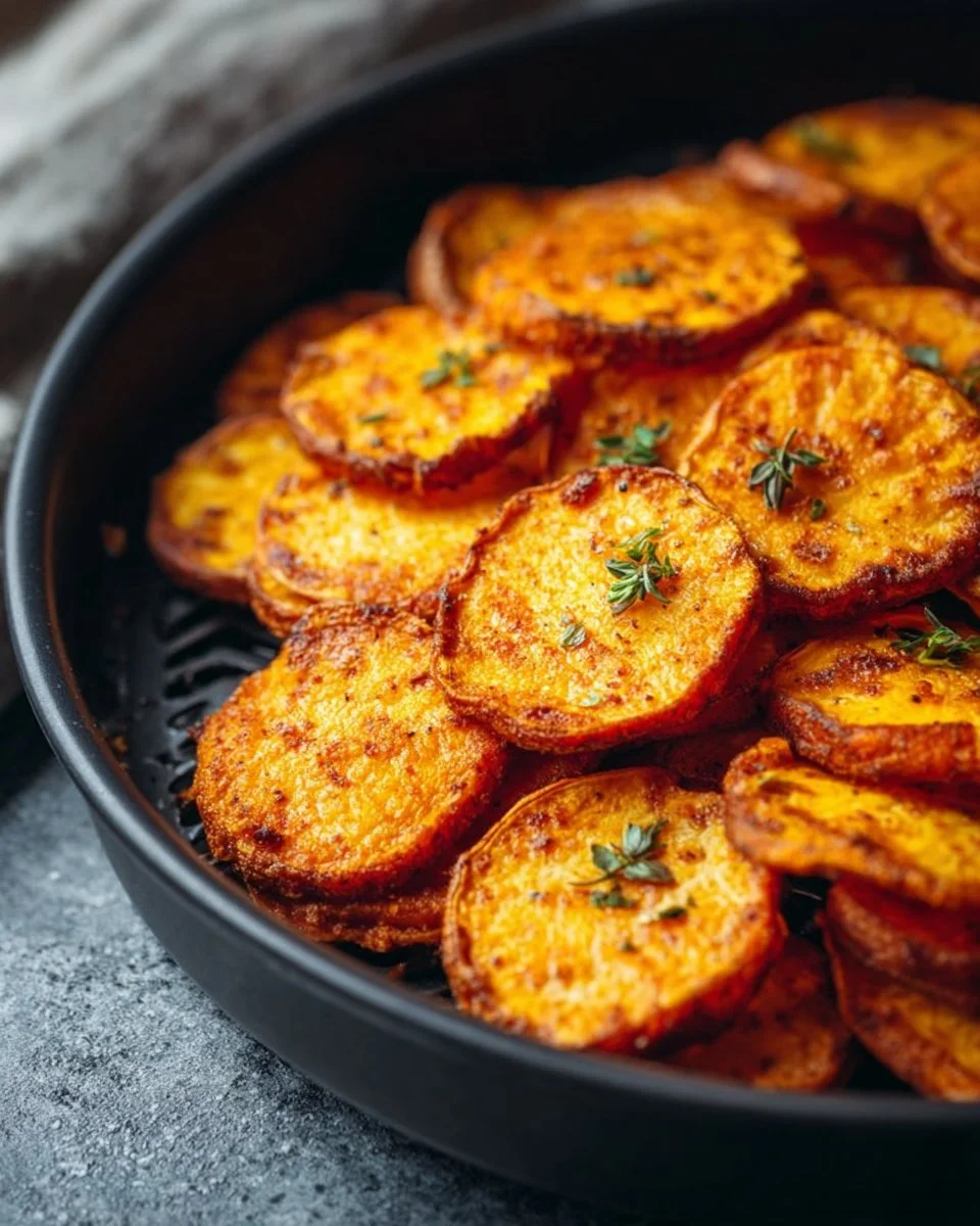 Crispy Air Fryer Sweet Potato Slices
