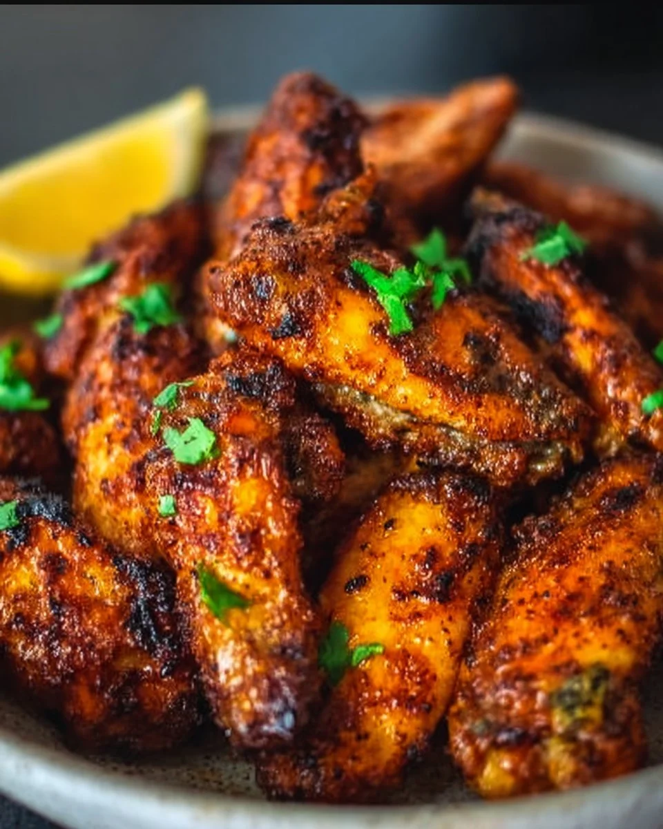 Crispy and juicy air fryer chicken wings served in a bowl