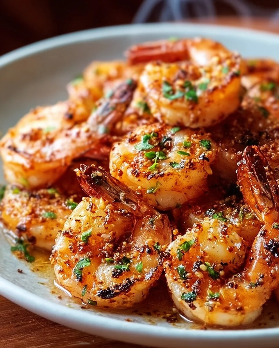 Crispy Garlic Butter Air Fryer Shrimp
