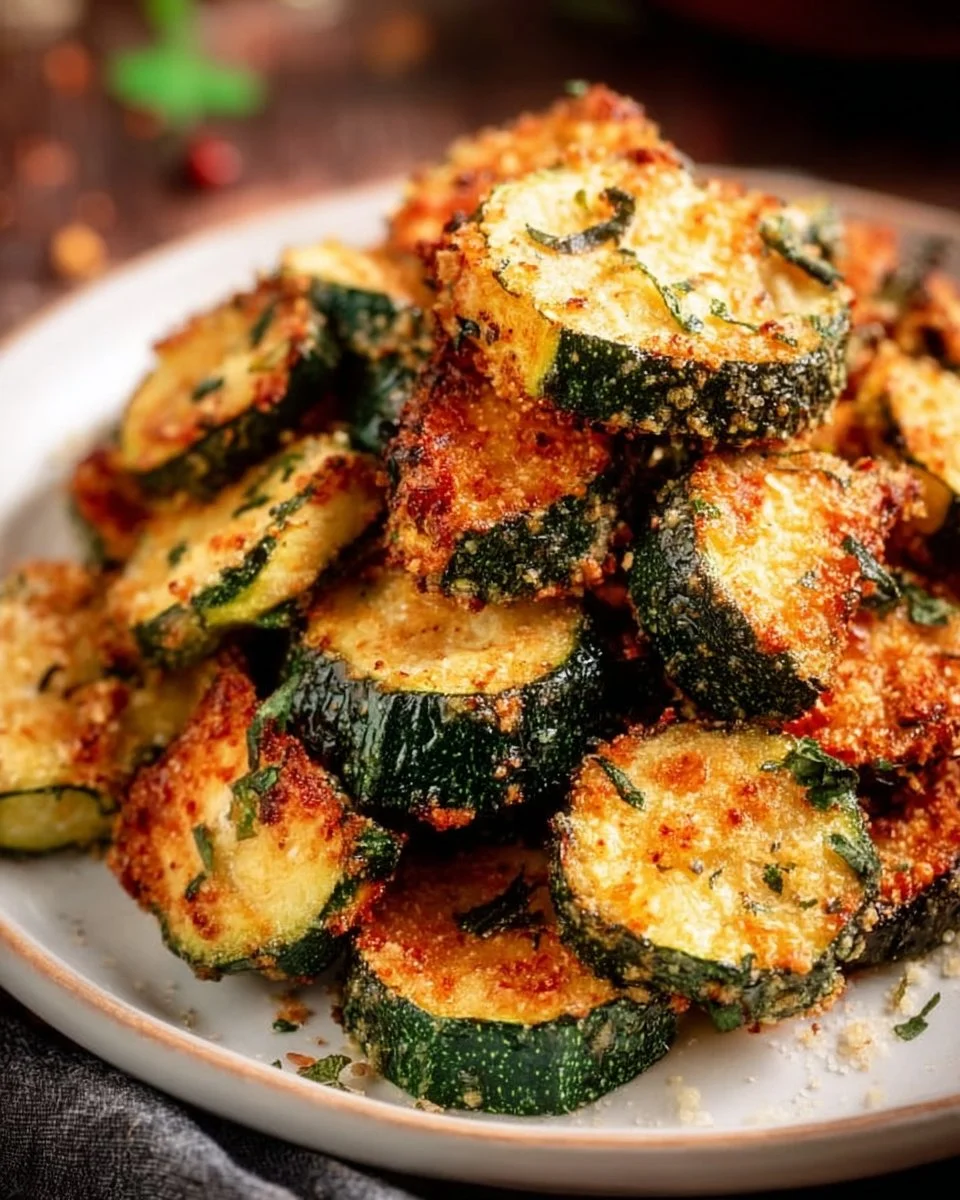 Crispy Parmesan Air Fryer Zucchini