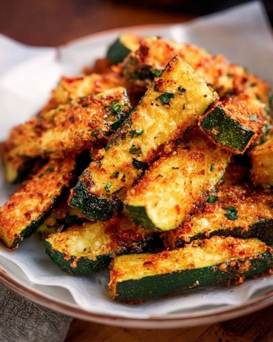 Crispy Parmesan Air Fryer Zucchini