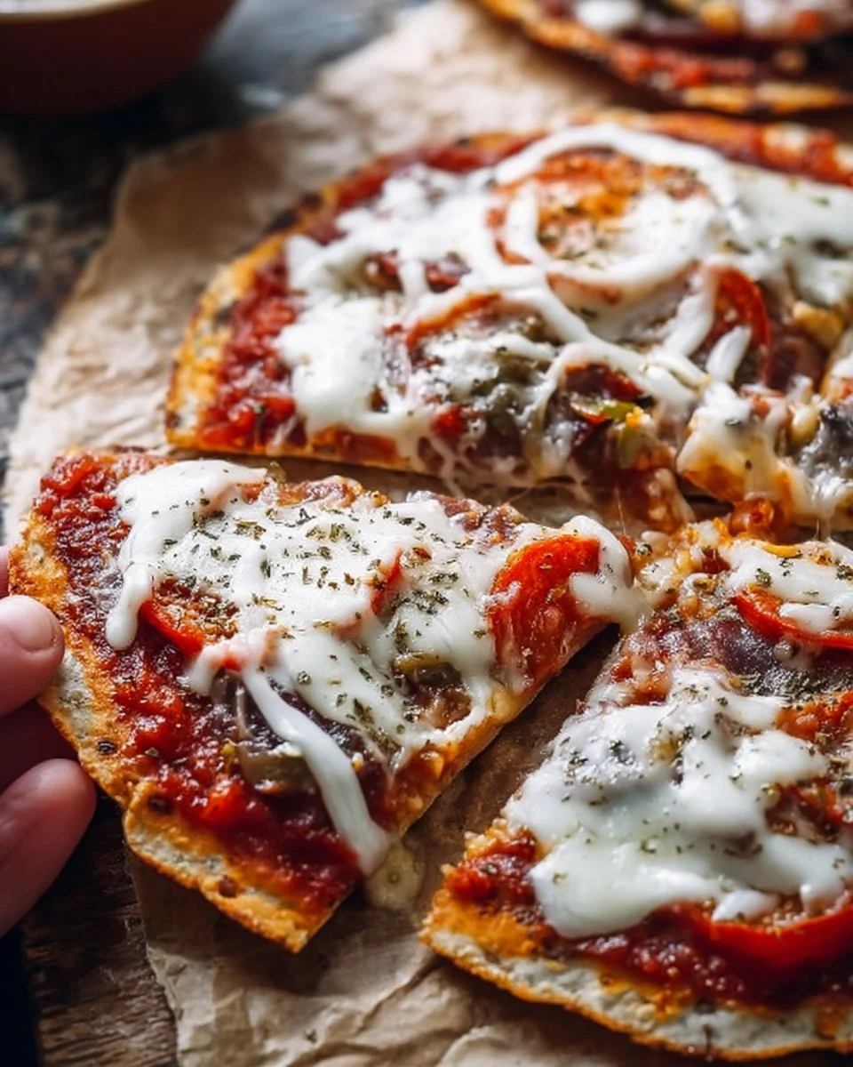 Easy 5 Minute Air Fryer Tortilla Pizza