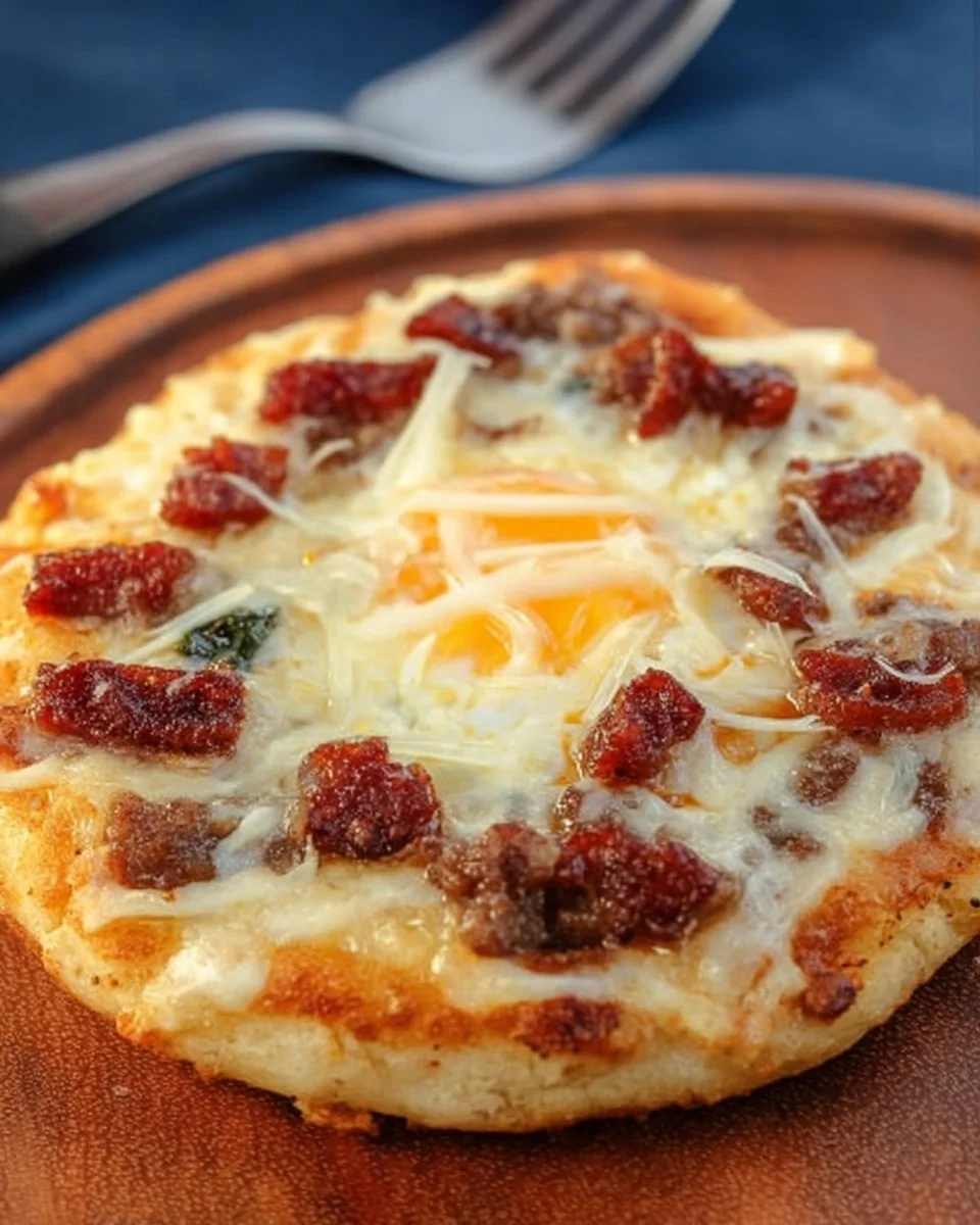 Easy Air Fryer Breakfast Pizza