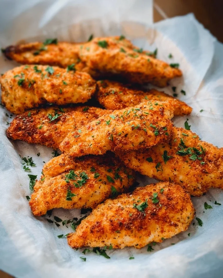 Easy unbreaded air fryer chicken tenders served on a plate.