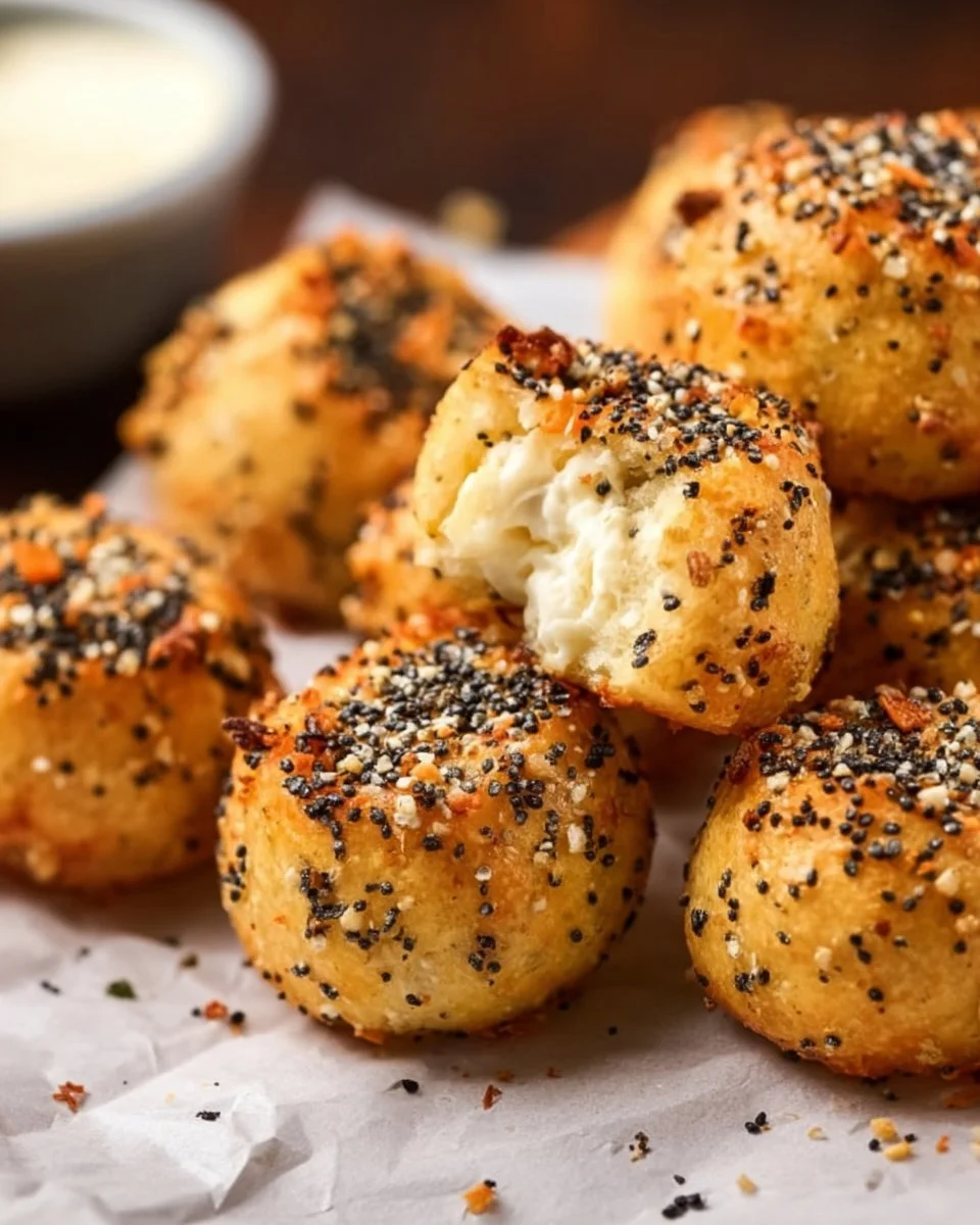 Everything Seasoned Bagel Bites - Air Fryer Recipe