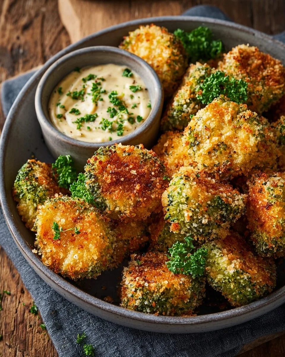 Garlic Parmesan Broccoli Bites in Air Fryer