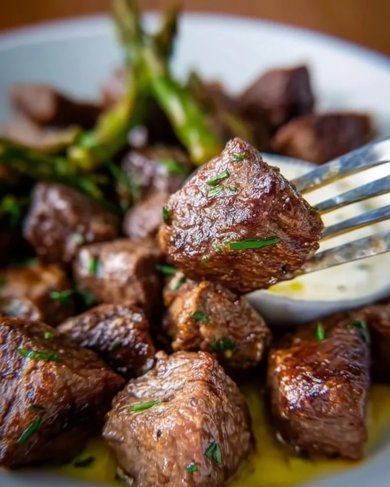 Juicy air fryer steak cooked to perfection with flavorful seasonings.