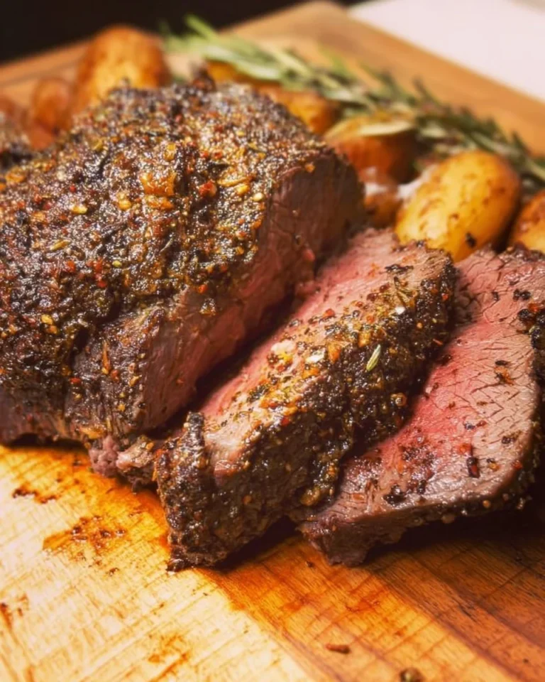 Deliciously cooked roast beef made in an air fryer
