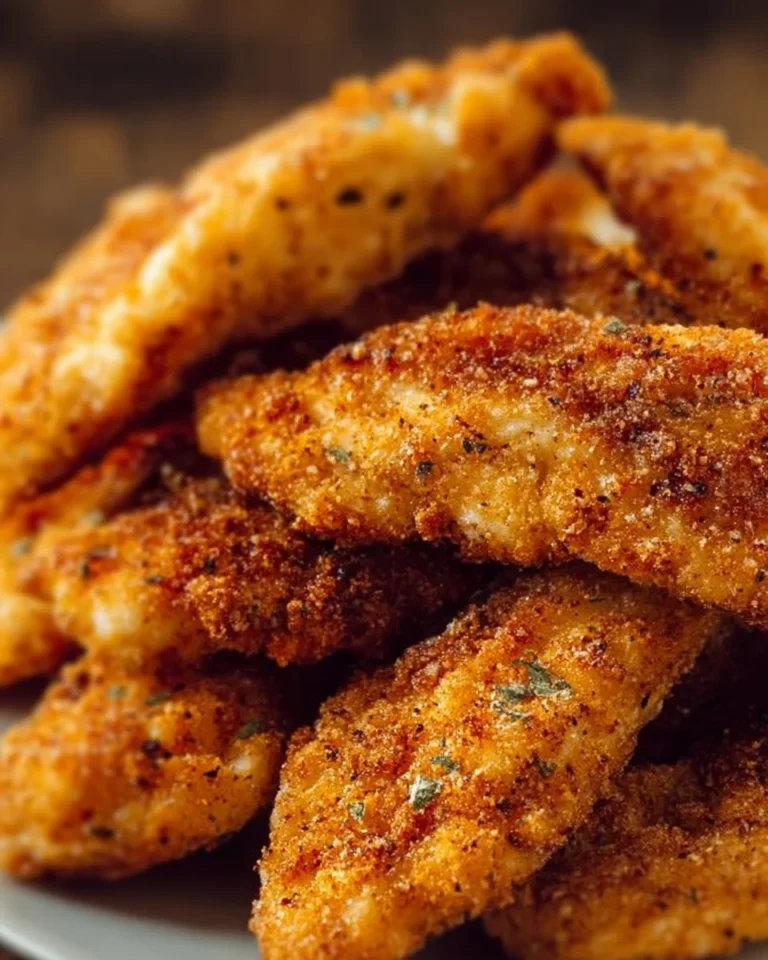 Delicious seasoned chicken tenders served with dipping sauce.