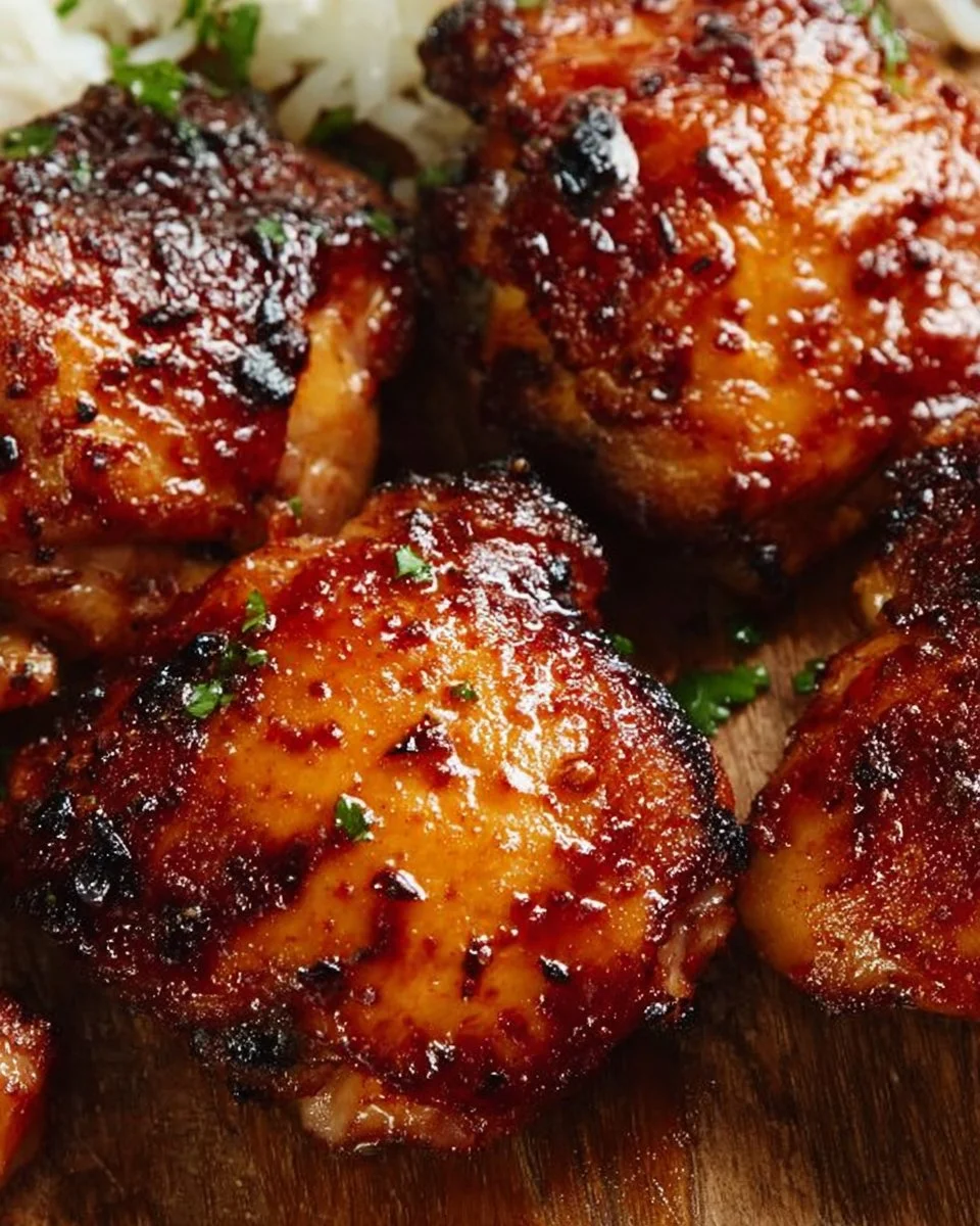 Sweet Chili Glazed Thai Boneless Chicken Thighs