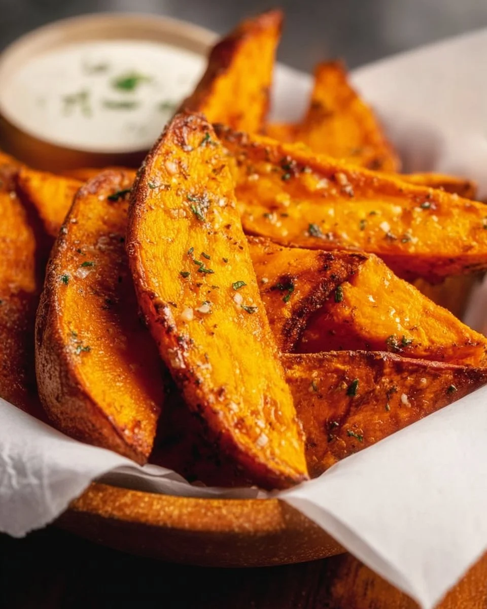 Sweet Potato Air Fryer Wedges
