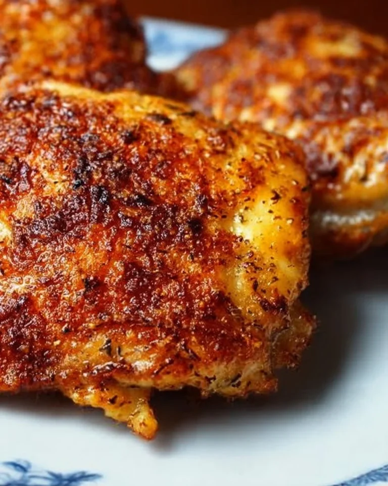Delicious air fryer chicken thighs served with a side of vegetables