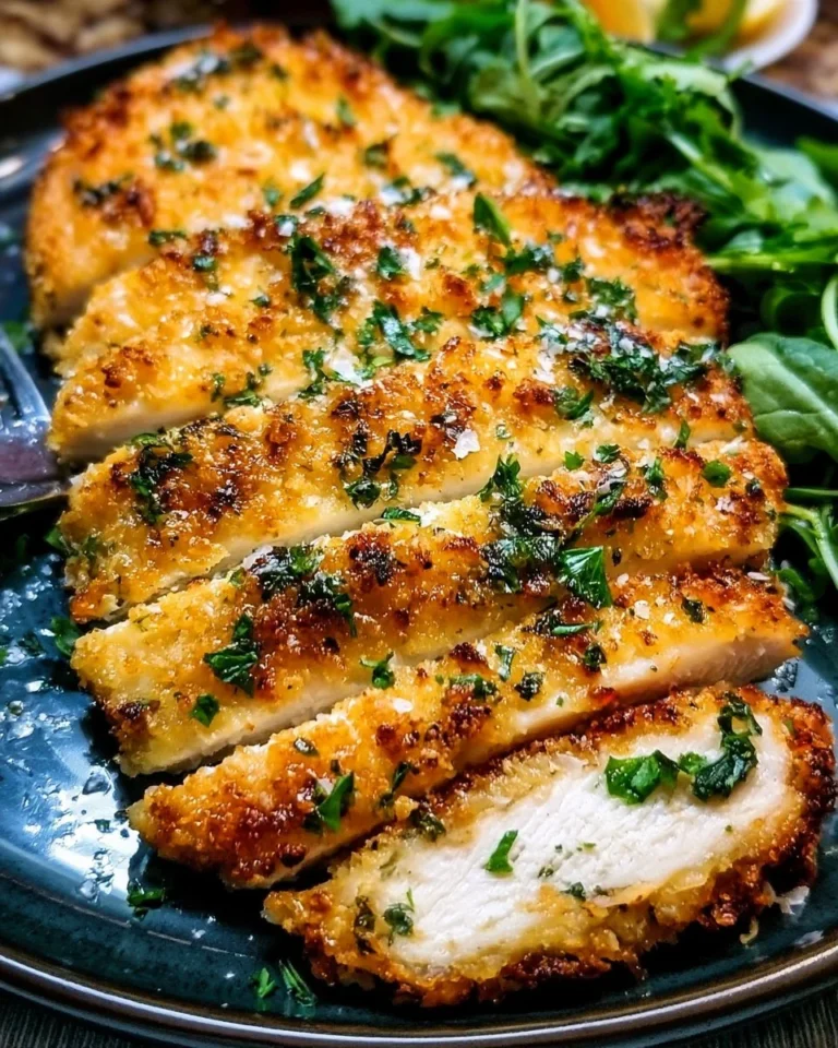 Crispy air fryer breaded chicken breast served with dipping sauce.