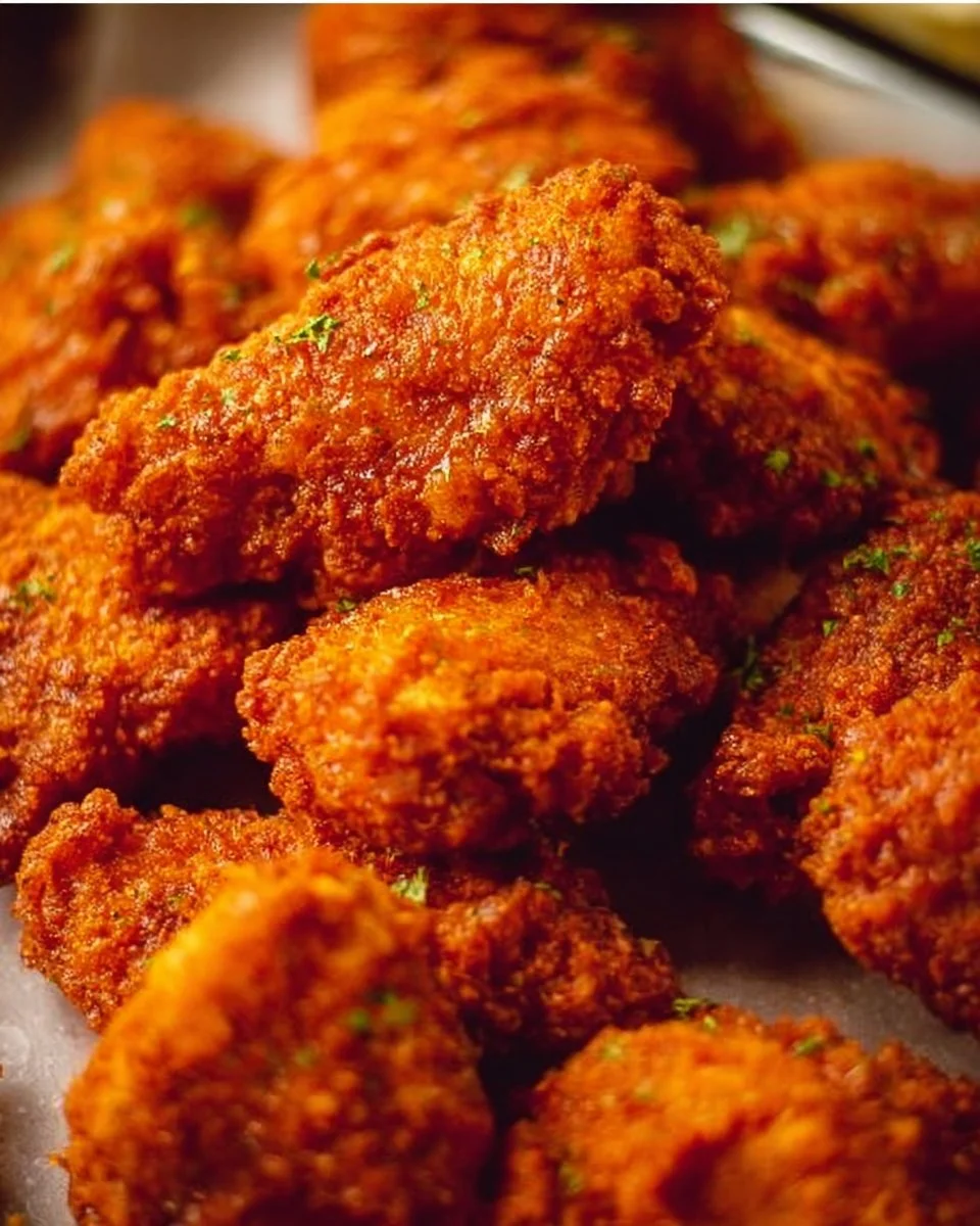Delicious Air Fryer Buffalo Chicken served with ranch dipping sauce