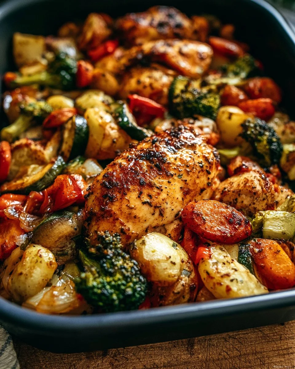Air Fryer Chicken and Veggies