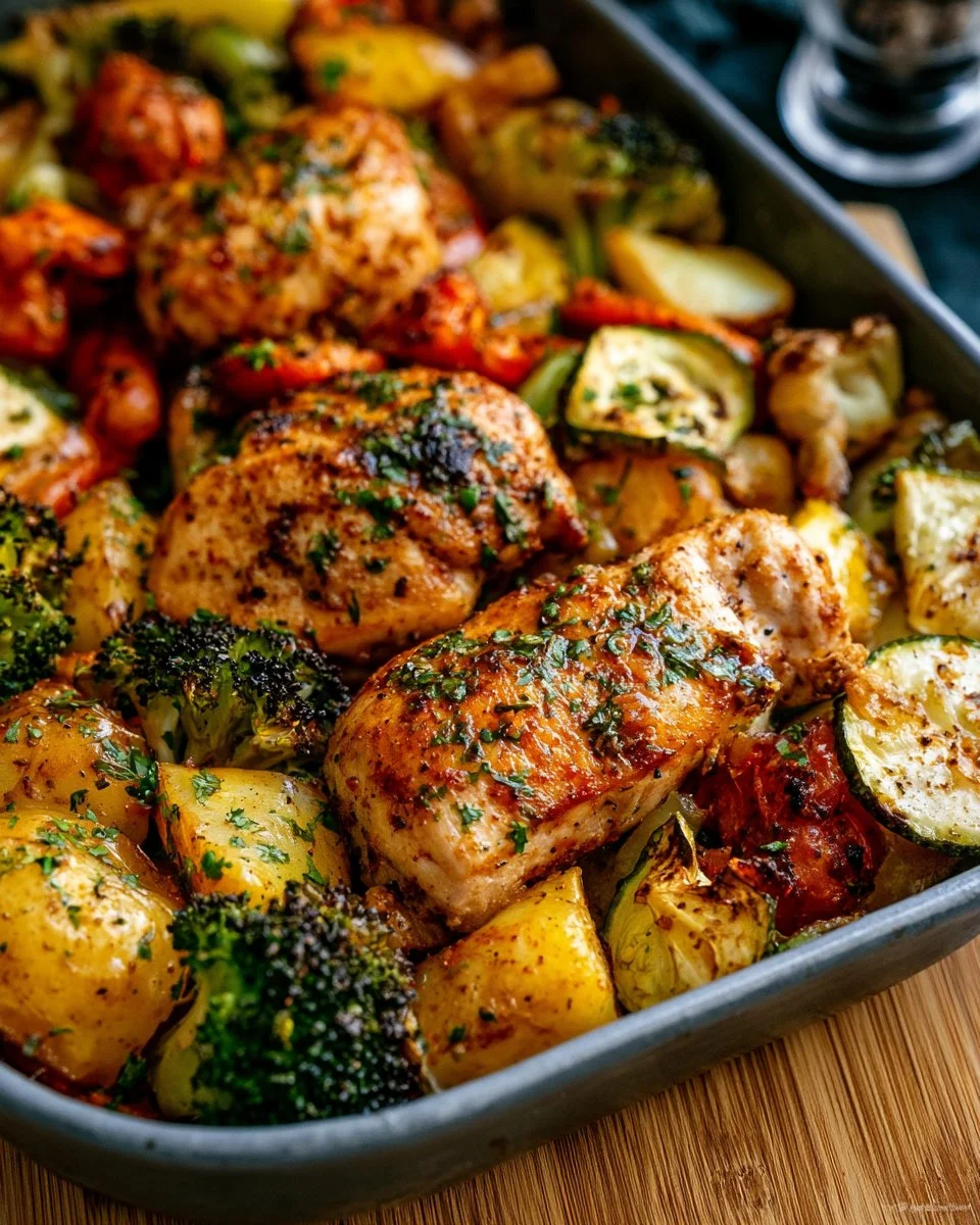 Air Fryer Chicken and Veggies