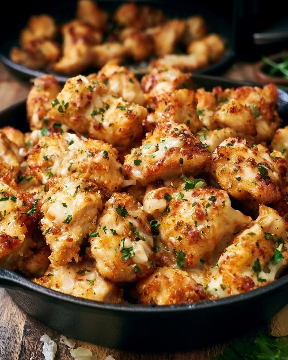 Air Fryer Chicken Bites with Garlic, Parmesan