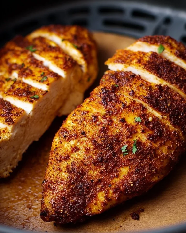 Juicy air fryer chicken breast cooked to perfection
