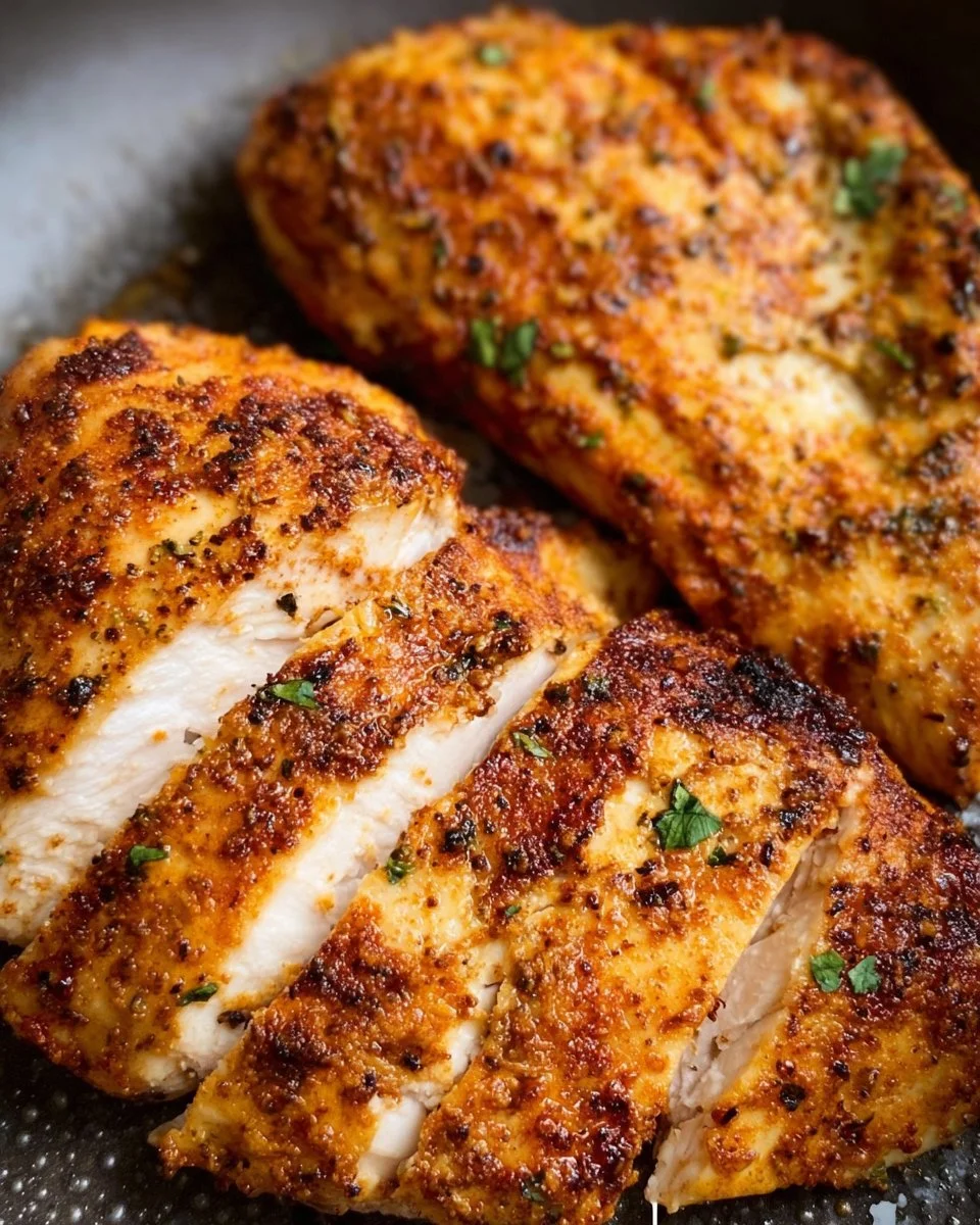 Frozen air fryer chicken breasts cooked to perfection