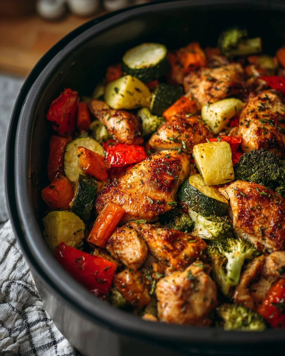 Air Fryer Chicken with Vegetables
