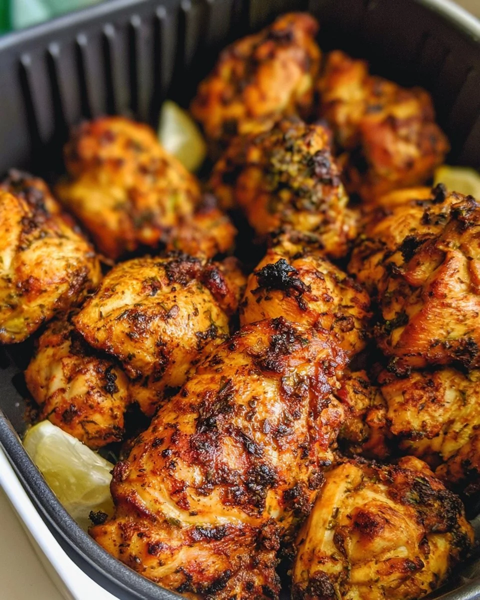 Delicious Air Fryer Greek Chicken recipe with flavorful marinade.