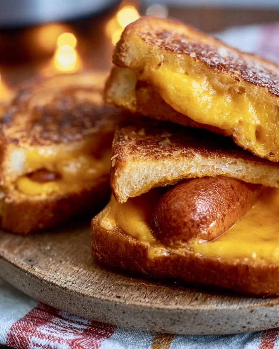 Air Fryer Grilled Cheese Hot Dogs
