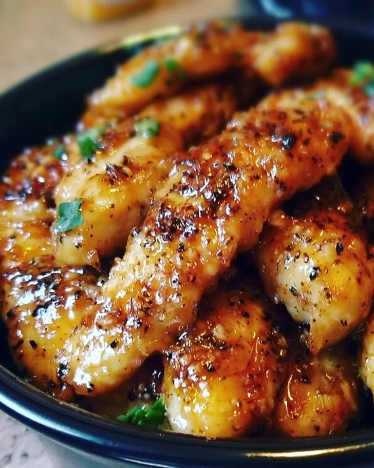 Air Fryer Honey Butter Garlic Chicken Tenders served with a tasty side