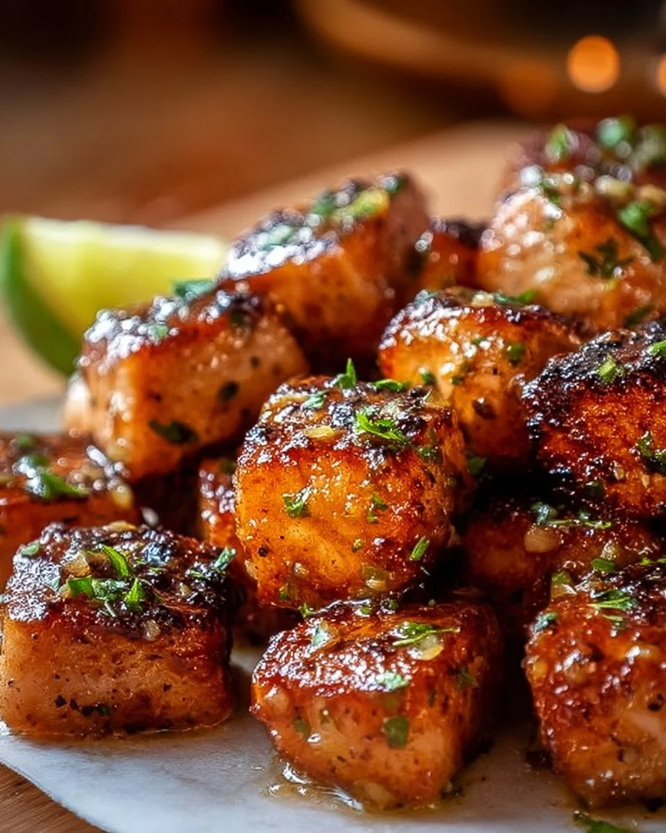 Air Fryer Honey Garlic Salmon Bites