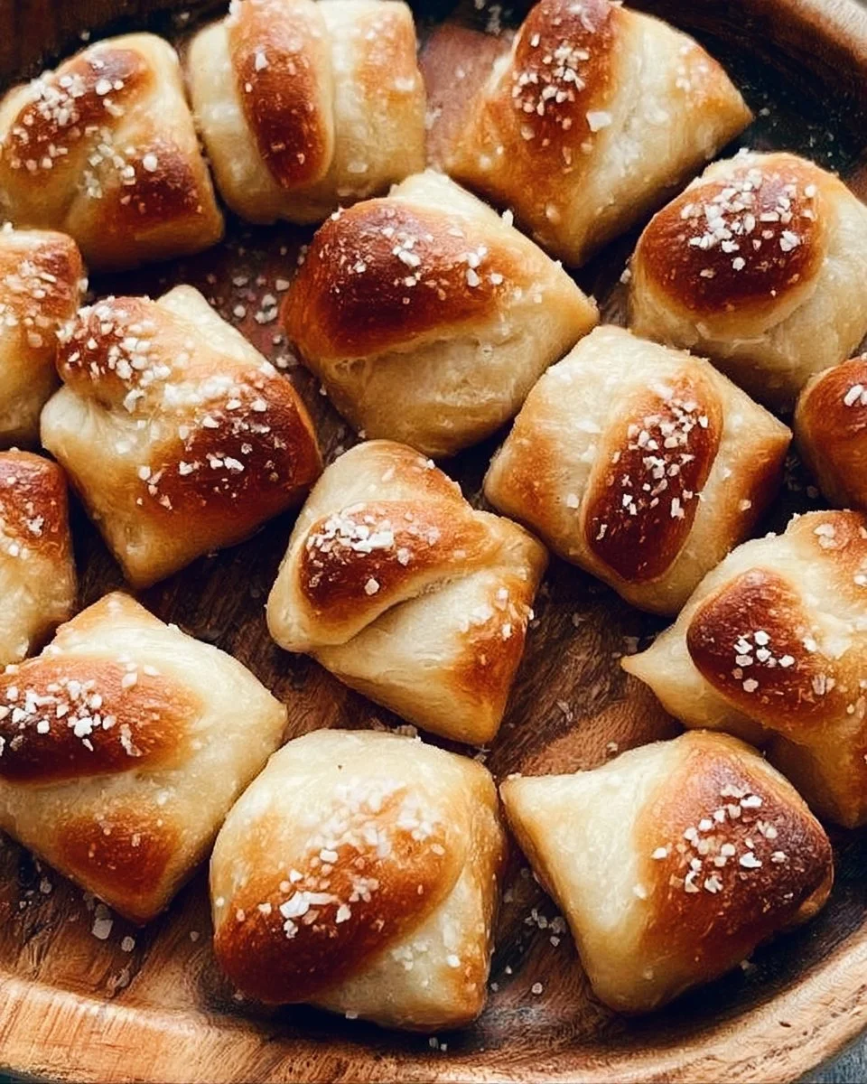 Homemade Air Fryer Pretzel Bites ready to serve with dipping sauce.