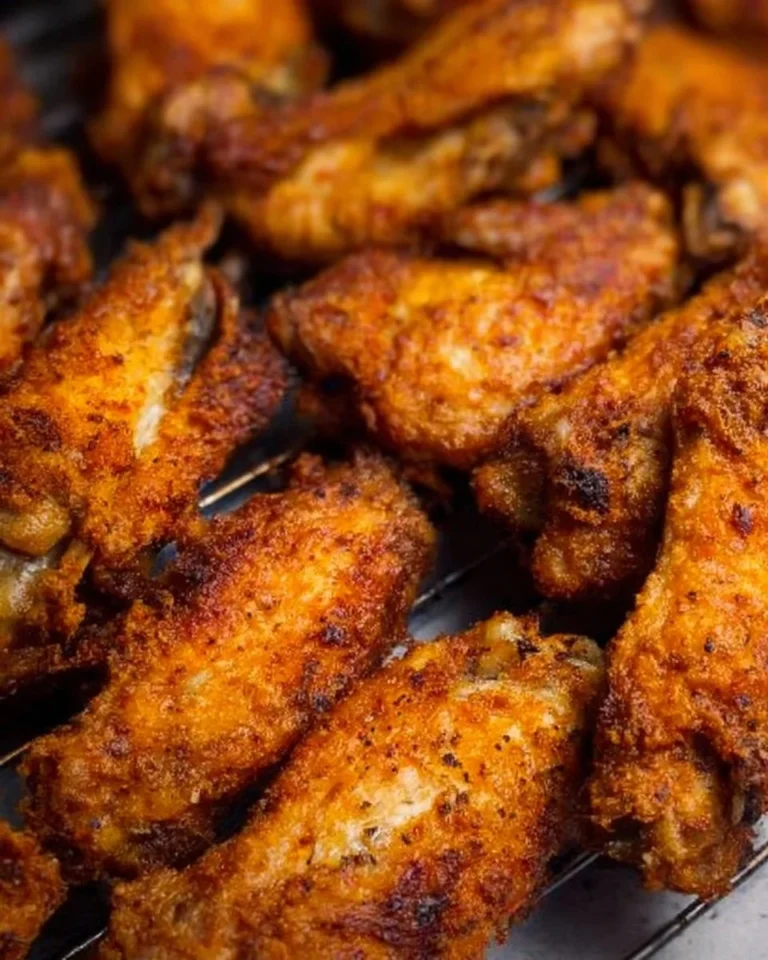 Crispy air fryer chicken wings served with dipping sauce