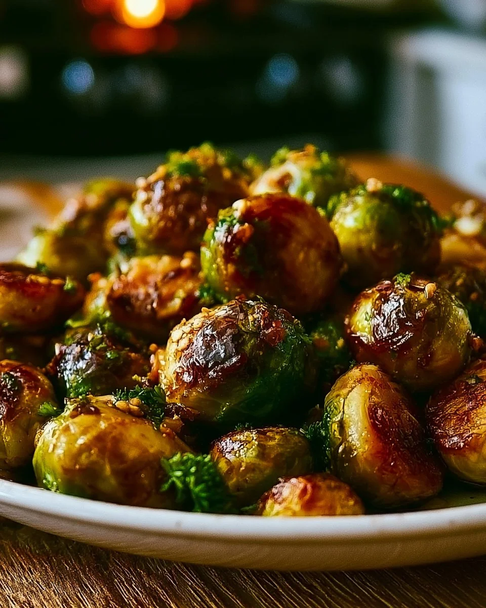 Honey Garlic Brussels Sprouts