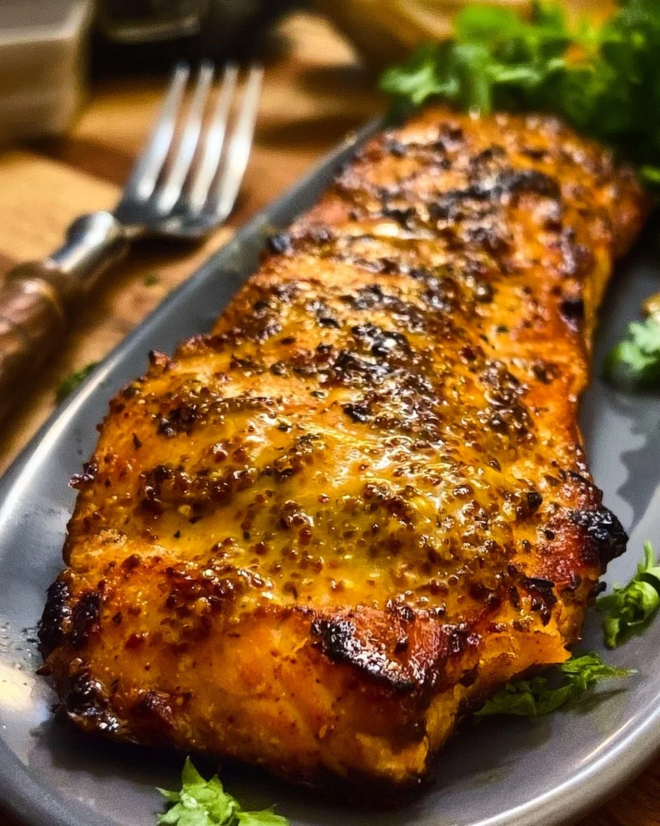 Air Fryer Honey Mustard Salmon