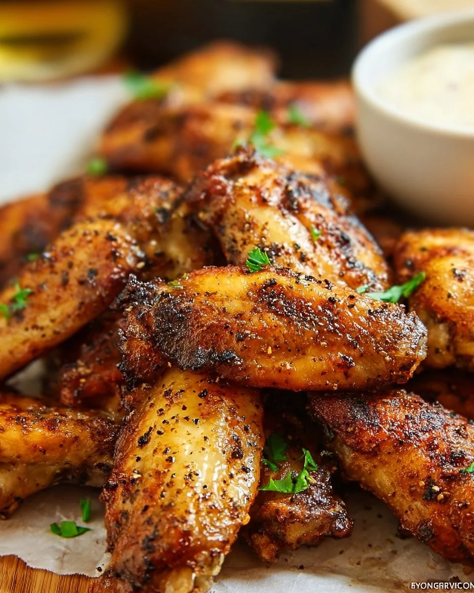 Lemon Pepper Air Fryer Wings