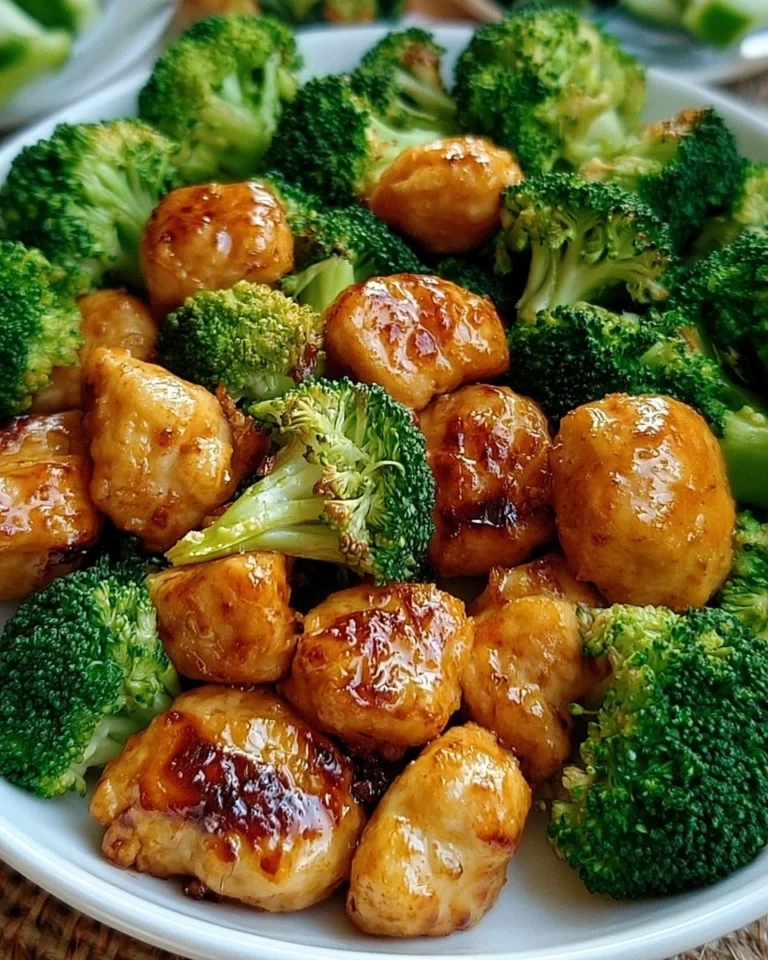 Crispy air fryer chicken bites served with steamed broccoli
