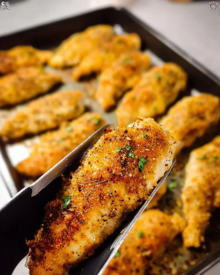 Juicy oven baked chicken tenderloins without breading on a plate