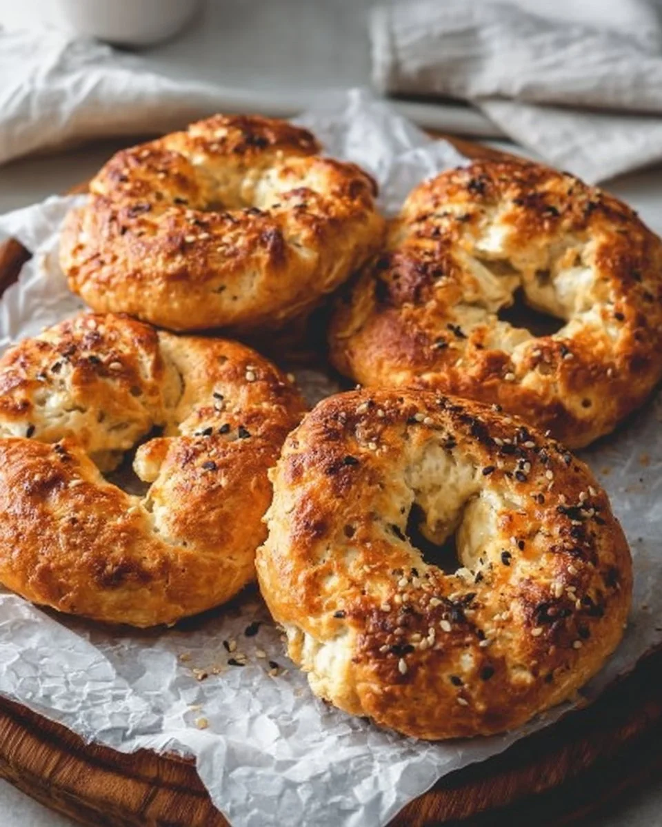 Simple 3 Ingredient Cottage Cheese Protein Bagels