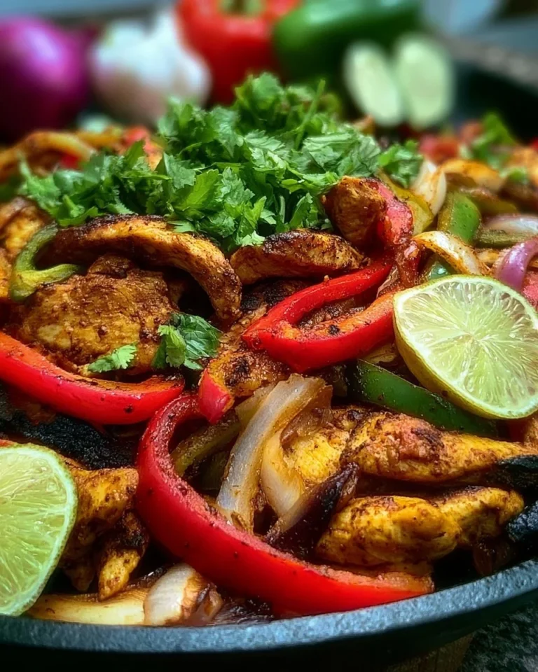 Delicious air fryer chicken fajitas ready to serve in 30 minutes.