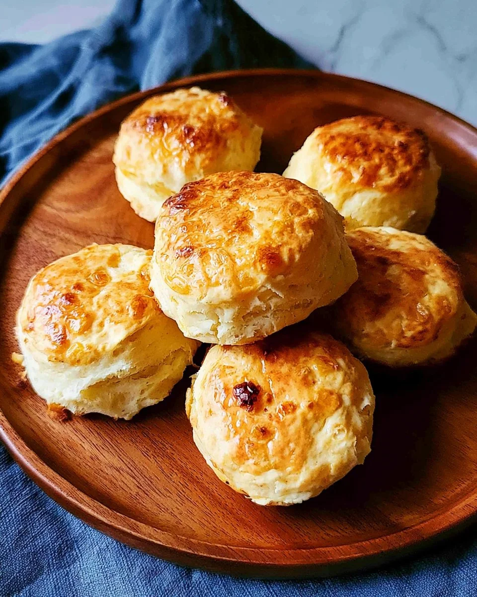 Golden brown air fryer canned biscuits ready to serve.