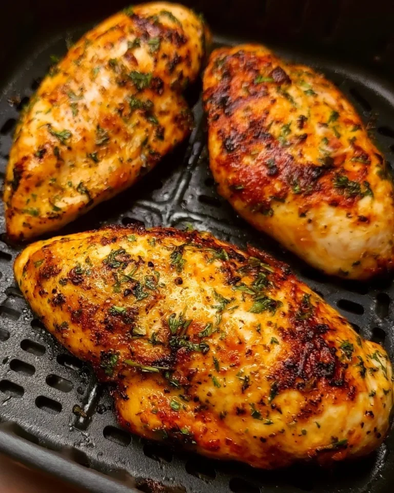 Juicy Air Fryer Chicken Breast without breading cooked to perfection