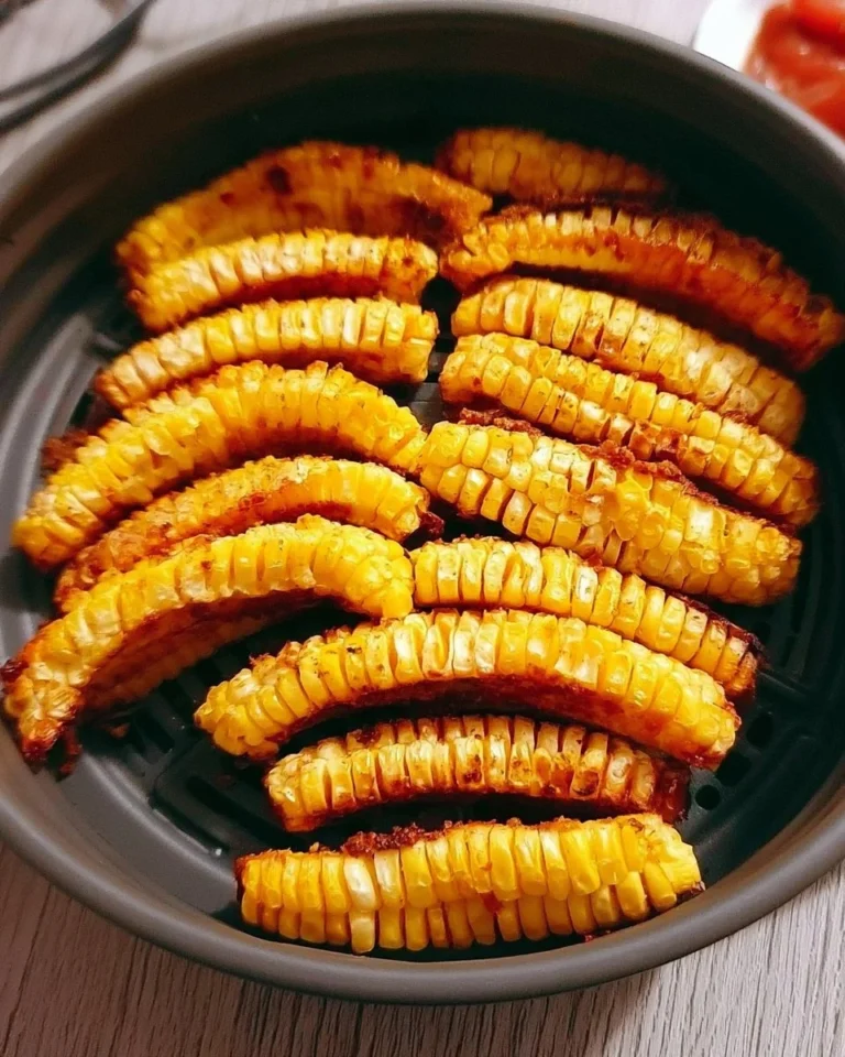 Delicious air fryer corn ribs served as a side dish