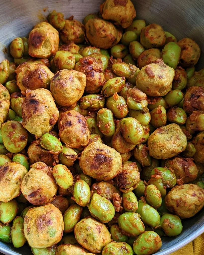 Crispy air fryer edamame bites served in a bowl as a healthy snack option