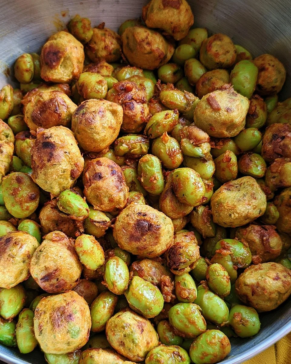 Crispy air fryer edamame bites served in a bowl as a healthy snack option